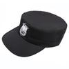 Nuevo sombrero de entrenamiento de seguridad, copa plana, insignia negra, oficial de orden, entrenamiento, guardia de propiedad, uniforme de trabajo, gorra de visera