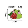 Broche Exclusivo Série Sapo Desenho Animado Estilo Animal Insígnia Decorativa Criativa para Mochila Roupas Acessórios de Liga Metálica com Esmalte Gotejado