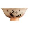 Arroz Amarelo Esmalte Panda Brincar Borboleta Pé Alto Xícara de Chá Xícara Master Cup Única Anti-escaldante Kung Fu Chá Chá Xícara de Chá Conjunto de Chá de Cerâmica