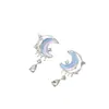 [Colección Estrella y Luna] Pendientes Diseño Único Joyería Estéreo para Mujer Pendientes Versátiles de Gama Alta