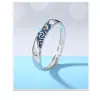 Nuevo Anillo Pareja Estrellada de Van Gogh para Hombres y Mujeres Nicho Plata S925 Baño de Gel Personalidad Creativa Anillo Anillo
