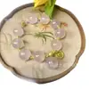 Pulseira Natural de Cristal Rosa de Moçambique e Amarelo Deus da Riqueza Design de Nicho de Luxo Leve Estilo Chinês para Mulheres