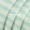 Tela de terciopelo de seda colorida de 260 g, tela de punto rayada teñida en hilo suave y cálida de poliéster, material de punto para capa base de otoño e invierno