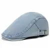 Sombrero Japonés de Mezclilla para Hombre Marca de Moda Tendencia Estilo Urbano Sombrero de Pintor Estilo Británico Literario Retro Sombrero de Repartidor