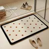 Alfombrilla de Piso para Baño Estilo Crema Barro de Diatomeas Absorbente Felpudo Entrada Baño Inodoro Alfombra Antideslizante Felpudo para Puerta de Baño