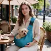 Bolso Bandolera para Mascotas Bolso para Gatos Portátil para Salidas Malla Transpirable Bolso para Perros Bolso de un Solo Hombro Ajustable para Gatos y Perros dentro de 15 catties
