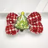 Pinza para el pelo con lazo de terciopelo rojo navideño, set de tocado con campana y borla de dibujos animados lindos de Papá Noel para niños