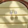 Nuevos Pendientes de Botón de Circonita con Cierres de Plata S925, Deslumbrantes y Elegantes, Pendientes Sencillos y Elegantes de Piedra Única, Venta al por Mayor