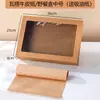 Caja Desechable para Picnic, Caja para Salida de Primavera y Camping, Lonchera, Caja de Cartón Corrugado para Pastel, Caja de Empaque de Papel Kraft para Sushi y Postres