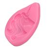 Molde de Silicona de Unicornio de Chocolate de Azúcar Flip DIY Decoración de Pastel Cabeza de Caballo Colgante de Yeso para Aromaterapia