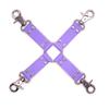 Al por mayor divertidas esposas de bondage para manos y pies anti-espalda divertidas esposas de bondage para manos y pies cruz de cuero gancho suministros para parejas
