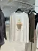 DestaqueVocê Correu 26 Novo Estilo de Início de Primavera Toque de Pele Linho Algodão Lavado com Enzimas Ar Estampa de Cachorrinho Camiseta de Manga Longa
