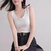 Camisola Feminina Refrescante 2024, Top de Verão Sem Mangas Slim-Fit, Tricô Casual Elegante, Fashionável e Versátil