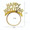 Accesorios para fiesta de Año Nuevo sombrero bombín con lentejuelas diadema de dragón soplando cuerno diadema ambiente accesorios de decoración del lugar