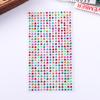 Pegatinas de Cristal de Diamante de Puntos de Colores, Pegatinas de Diseño DIY de Varios Tamaños, Pegatinas Faciales Decorativas de Maquillaje con Adhesivo Trasero