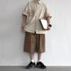 Shorts Retro de Estilo Japonés para Hombre por Encima de la Rodilla Holgados de Verano para Salir Marca de Moda Overoles Ins Pantalones Cortos Delgados