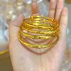 Joyería de Boda Chapada en Oro Pulsera Redonda de Empuje y Tracción para Vientre Dragón y Fénix Pulsera Imitación Oro para Mujeres Boda Tótem de Dragón y Fénix
