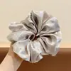 Scrunchie estilo saia em pintura a óleo vintage para mulheres, tamanho grande elegante para rabos de cavalo baixos, prendedor de cabelo estilo preguiçoso, acessório de cabelo elástico