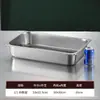 Cuencos de acero inoxidable para servir, recipientes rectangulares con tapa, recipientes comerciales para alimentos, carritos de comida rápida, cuencos para servir en buffet, platos cuadrados, cajas
