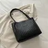 Estilo Coreano 2026 Retrô Casual para o Dia a Dia Bolsa de Grande Capacidade Moda Feminina Bolsa de Ombro Único Versátil Bolsa Tote Tecida