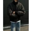 Chaqueta bomber de cuello alto corto, chaqueta acolchada de algodón para hombre, nueva chaqueta acolchada de algodón de estilo americano de invierno, chaqueta acolchada de algodón holgada y gruesa.