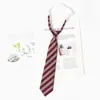 Jk Estilo Preppy Corbata Camisa de Mujer Rayas Rojas Retro Perezoso Decoración Libre dk Corbata de Mano Accesorios para Hombre Moderno