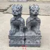 Par de Unicórnios de Pedra Azul Esculpida Entrada do Pátio Fortuna Masculino e Feminino Unicórnios Esculpidos em Pedra Enfeites para Casa