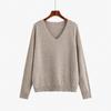 Suéter Interior de Punto de Lana 100% para Mujer Talla Grande con Cuello en V Capa Base Invierno 2026 Estilo para Mujeres de Talla Grande 22772