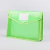 Bolsa de Arquivo Transparente A4 com Botão de Pressão Plástico Bolsa de Arquivo de Escritório com Botão Bolsa de Documentos Impermeável Bolsa de Arquivo de Grande Capacidade