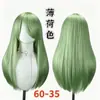 Peluca Universal Transfronteriza de 60 cm al por Mayor, Estilo Peluquería Parte Superior del Cuero Cabelludo Flequillo Largo Universal para Cosplay, Fabricante Multicolor