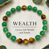 Xiyin tk pulsera explosiva transfronteriza de piedra natural ojo de tigre cuarzo rosa piedra Shoushan pulsera elástica de cuentas hecha a mano al por mayor