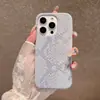 Funda de Teléfono Móvil Semipack Textura de Serpiente Adecuada para Apple 16Promax Moderna 15/14 Agujero Grande Cubierta Protectora de Carcasa Dura 11
