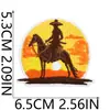 52 Peças Misturadas Tema Denim Ocidental Bordado Tecido Adesivos Patch Patch para Patch de Patch para Crânio de Patch para Roupas Cacto Decorativo