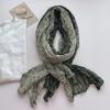 Bufanda Floral Artística Plisada de Algodón y Lino Estilo Coreano para Mujer Cuatro Estaciones Retro Cálida Viaje Parasol Chal Bufanda para Habitación con Aire Acondicionado