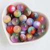 20 imitação olho de gato três cores gradiente resina reta buraco contas 8-12mmdiy frisado pulseira hairpin tassel material