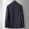 Chaqueta para Hombre 2025 Otoño e Invierno Nuevo Estilo Chaqueta con Solapa y Cremallera para Jóvenes y de Mediana Edad, Abrigo de Trabajo de Lujo Casual de Negocios