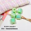 Cuentas Cilíndricas DIY Cuentas Pintadas a Mano Cuenta Inferior Accesorios para Joyería Cuentas Sueltas Crema Coloridas Agujero Grande Cadena para Teléfono Móvil Colgante Colgante para Bolso