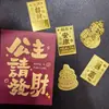 Pegatinas Doradas para Teléfono para el Año del Caballo, Modelo Nuevo, Oro Puro 999, Pegatinas para Teléfono para Riqueza y Buena Suerte, Adhesivas, 2mg, Regalos Pequeños al por Mayor