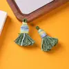 Nuevo Estilo Étnico Hilo de Algodón Retorcido a Mano Accesorios de Borla de Brocado Song Pulsera DIY Hecha a Mano Accesorios Colgante Pequeño
