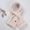 Rayas Lana Mezcla Doble Capa Mangas Cruzado Unisex Estilo Británico Invierno Cálido Bufanda Protección Frío Corto Nuevo