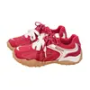 Zapatos Huili para mujer, nueva colección de otoño 2026, zapatillas de entrenamiento rojas alemanas para el año del zodiaco, zapatillas casuales para mujer, estilo MZ