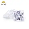 1X1~15X15Mm 3A5A Quadrado Ângulo Reto Zircônia Branca Corte Princesa Rosto de Anel Pedra Solta Atacado