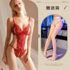 Lencería Sexy, Mono Sexy de Encaje Hueco, Uniforme, Pijama Apasionado de No Quitarse, Talla Grande Caliente 874