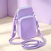 Bolsa de almacenamiento portátil para viajes al aire libre, riñonera para teléfono cruzada, monedero de silicona, tarjetero, organizador de auriculares y lápiz labial