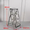 Escalera Taburete de Acero Inoxidable para Uso Doméstico, Escalera Plegable, Modelo Engrosado y Reforzado, Peldaños, Escalera de Tres Peldaños, Escalera de Escalada de Cuatro Peldaños