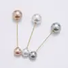 Broche de Perla Metálico Simple al por Mayor para Acortar Pantalones y Puños, Broche Invisible Anti-Exposición sin Costura