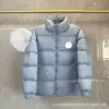 Comercio exterior transfronterizo Serie Mengjia FW24 chaqueta de plumón ligera para parejas de hombres y mujeres con logo grande, abrigo de moda de invierno