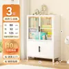 Estantería de Acero para Uso Doméstico Estantería para Niños Gabinete de Almacenamiento para Sala de Estar con Puerta Gabinete de Almacenamiento de Pie a Prueba de Polvo Vitrina de Hierro Forjado
