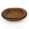 Plato de frutas de estilo nórdico, cesta de almacenamiento de frutas y aperitivos de ratán sintético, cesta creativa para sala de estar, mesa de centro, cesta para guardar joyas