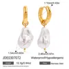 Pendientes de Acero de Titanio Resina Perla Jieding Lujo Accesible Pendientes de Diamante Blanco Pendientes que No se Desvanecen Joyería de Acero Inoxidable Para Mujer Gama Alta